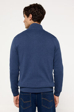 Fifty Outlet Chaqueta Punto Cremallera Azul Oscuro