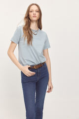 Fifty Outlet Playera estampada efecto lavado Azul