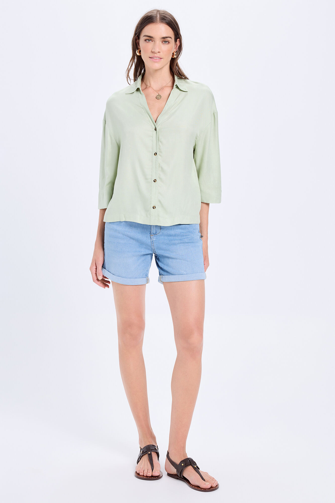 Milano Blusa con cuello de polo