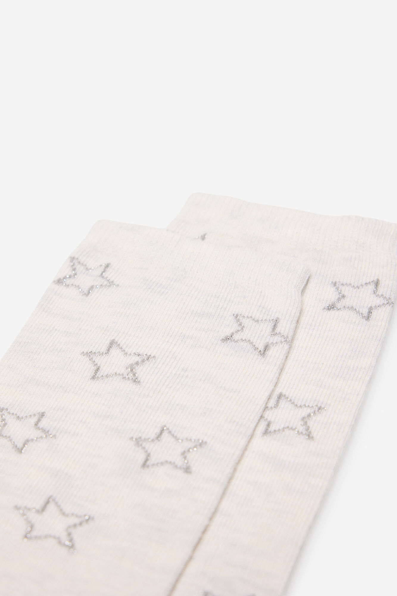 Milano Calcetines estampado estrellas lurex Gris Claro