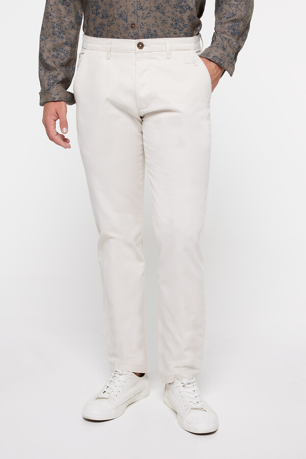 Fifty Outlet Pantalón chino confort Beige