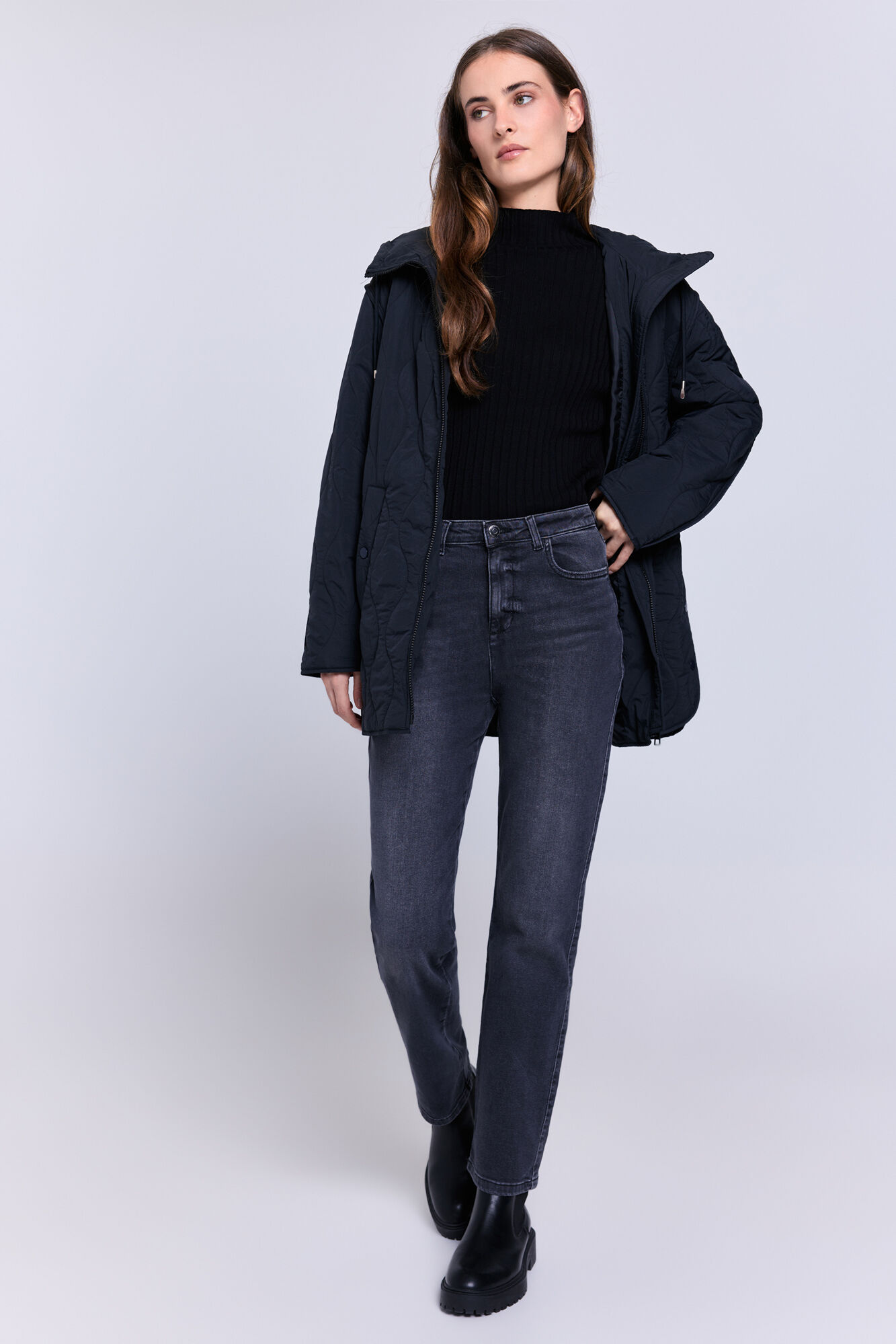 Milano Pantal&oacute;n denim regular Gris