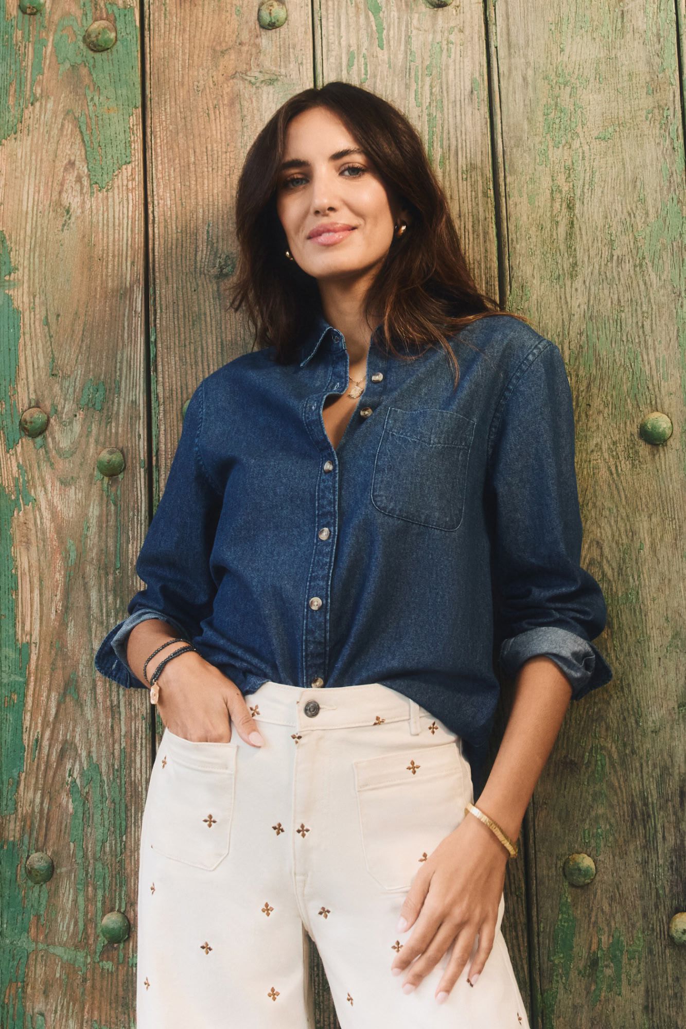 Milano Camisa de denim Azul