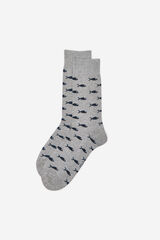 Milano Calcet&iacute;n con estampado de sardinas Negro