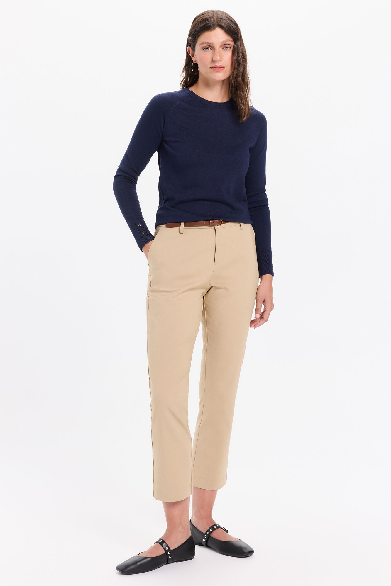 Milano Jersey liso b&aacute;sico de tejido Navy