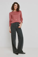 Milano Su&eacute;ter punto fino cuello redondo Coral