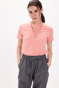 Fifty Outlet Playera elástica de manga corta de soft touch Rosa
