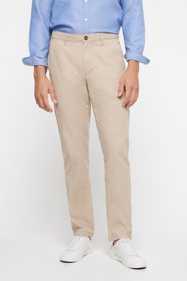 Fifty Outlet Pantalón chino confort Beige