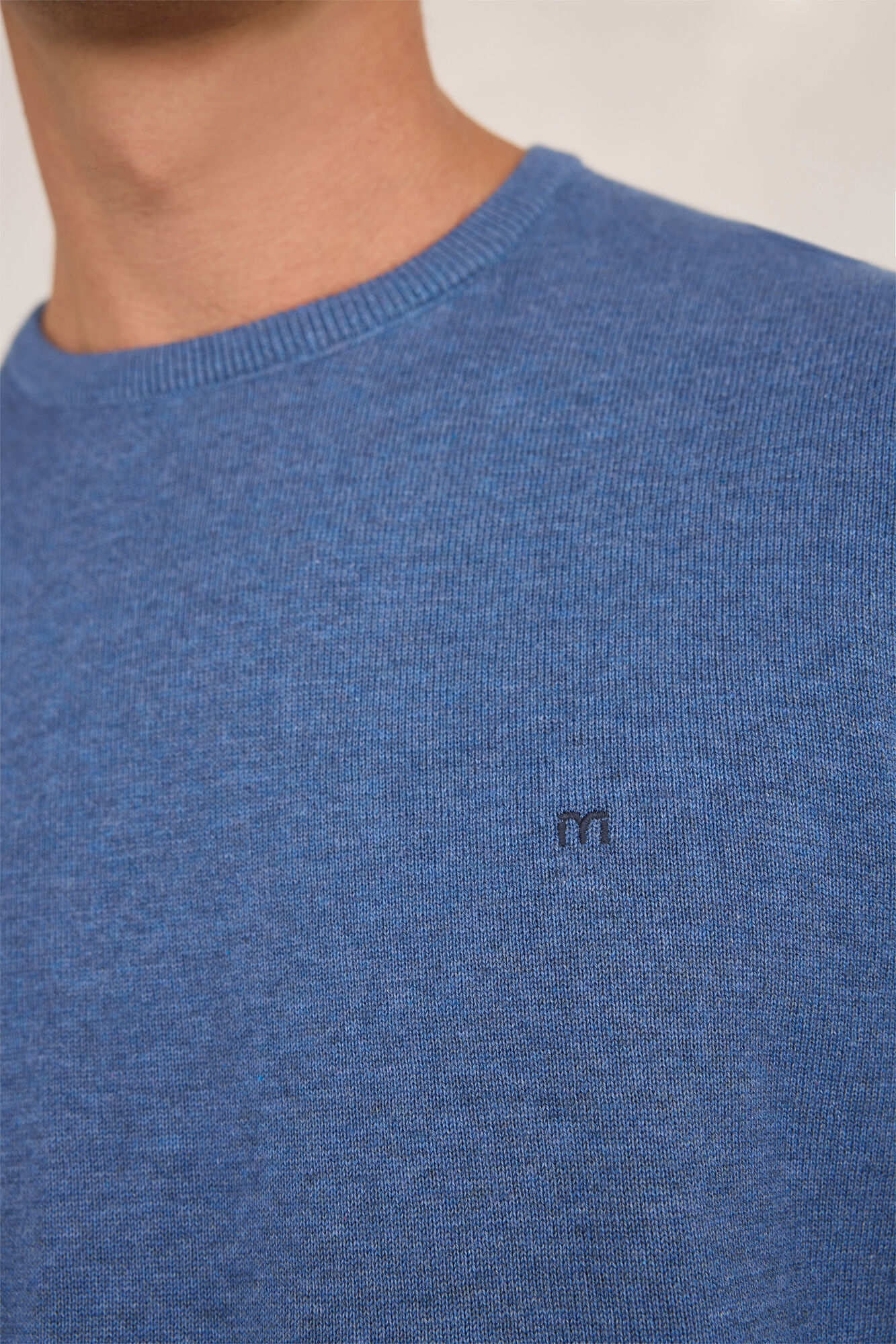 Milano Jersey redondo b&aacute;sico Azul