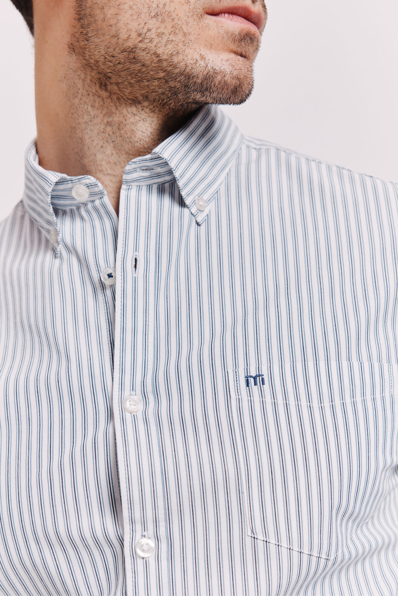 Milano Camisa manga larga a rayas Navy