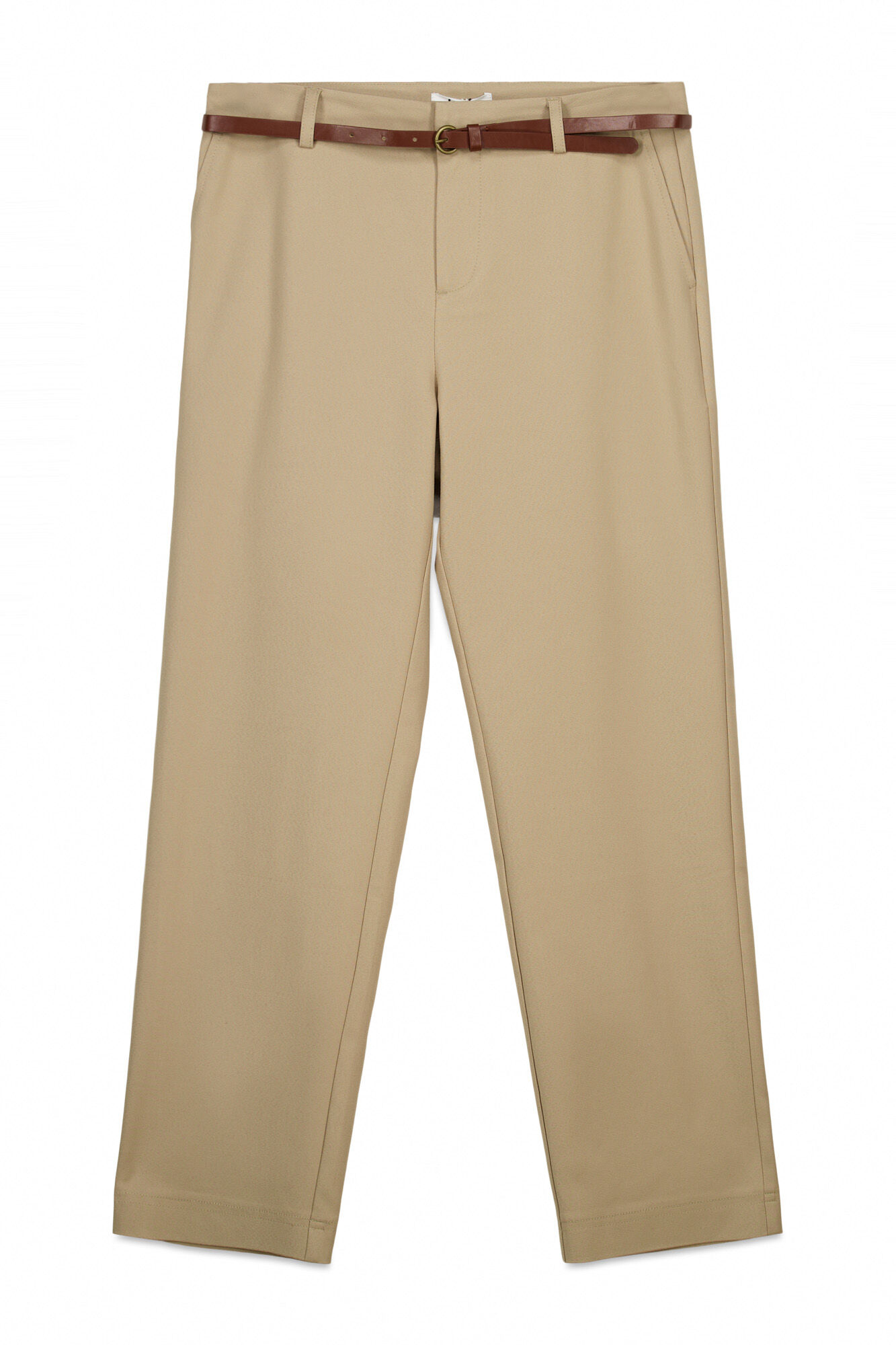 Milano Pantal&oacute;n chino con cintur&oacute;n Beige