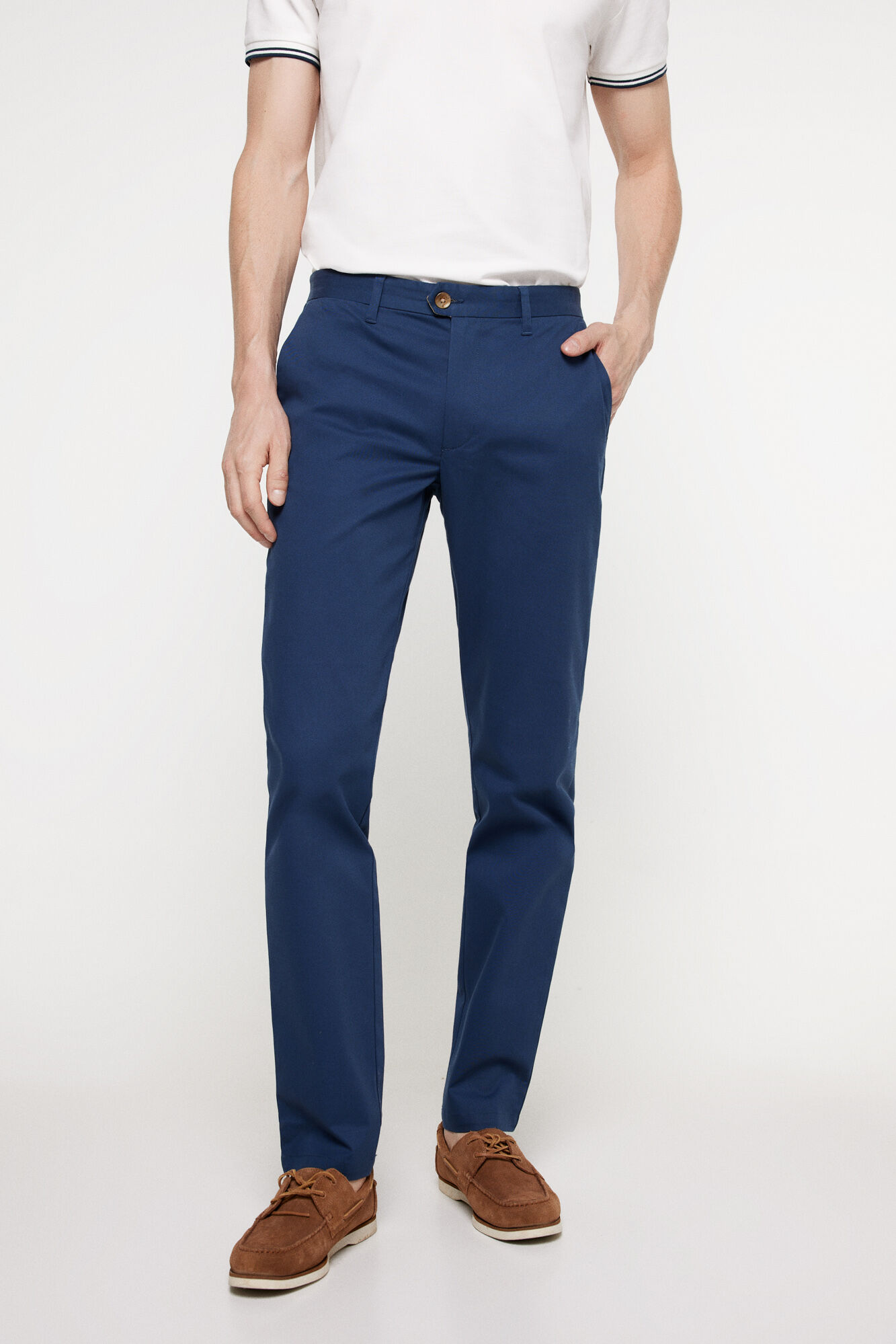 Milano Chino liso vestir. Navy