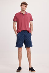 Milano Bermuda Estampado Azul Oscuro