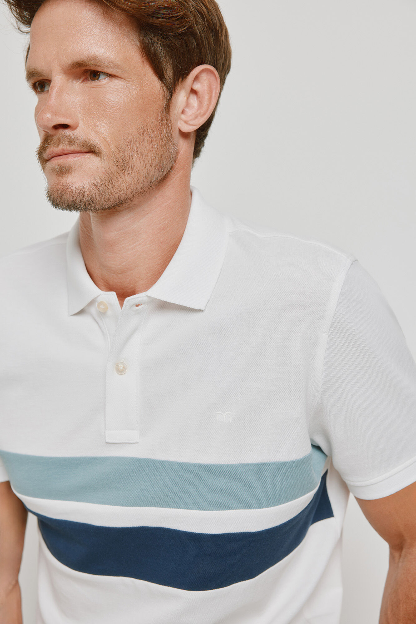 Milano Polo de rayas manga corta