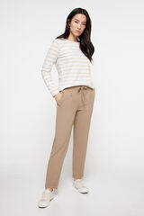 Fifty Outlet Pantalón Fluido Beige/Claro