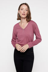Milano Camiseta Rayas Lurex Fucsia