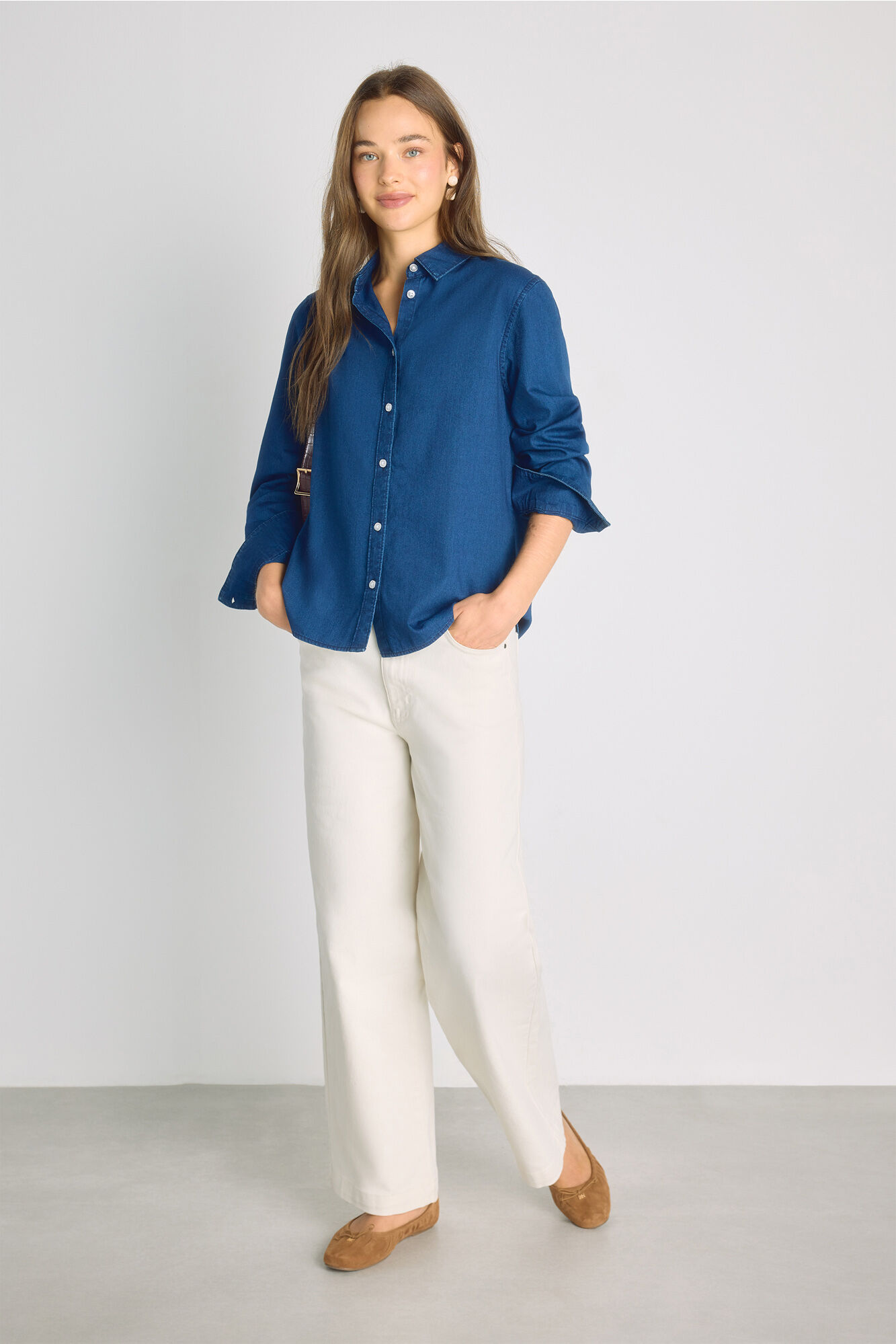 Milano Camisa de denim Azul