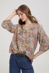 Fifty Outlet Blusa fluida estampada Granate