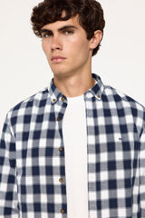 Fifty Outlet Camisa twill cuadros Azul