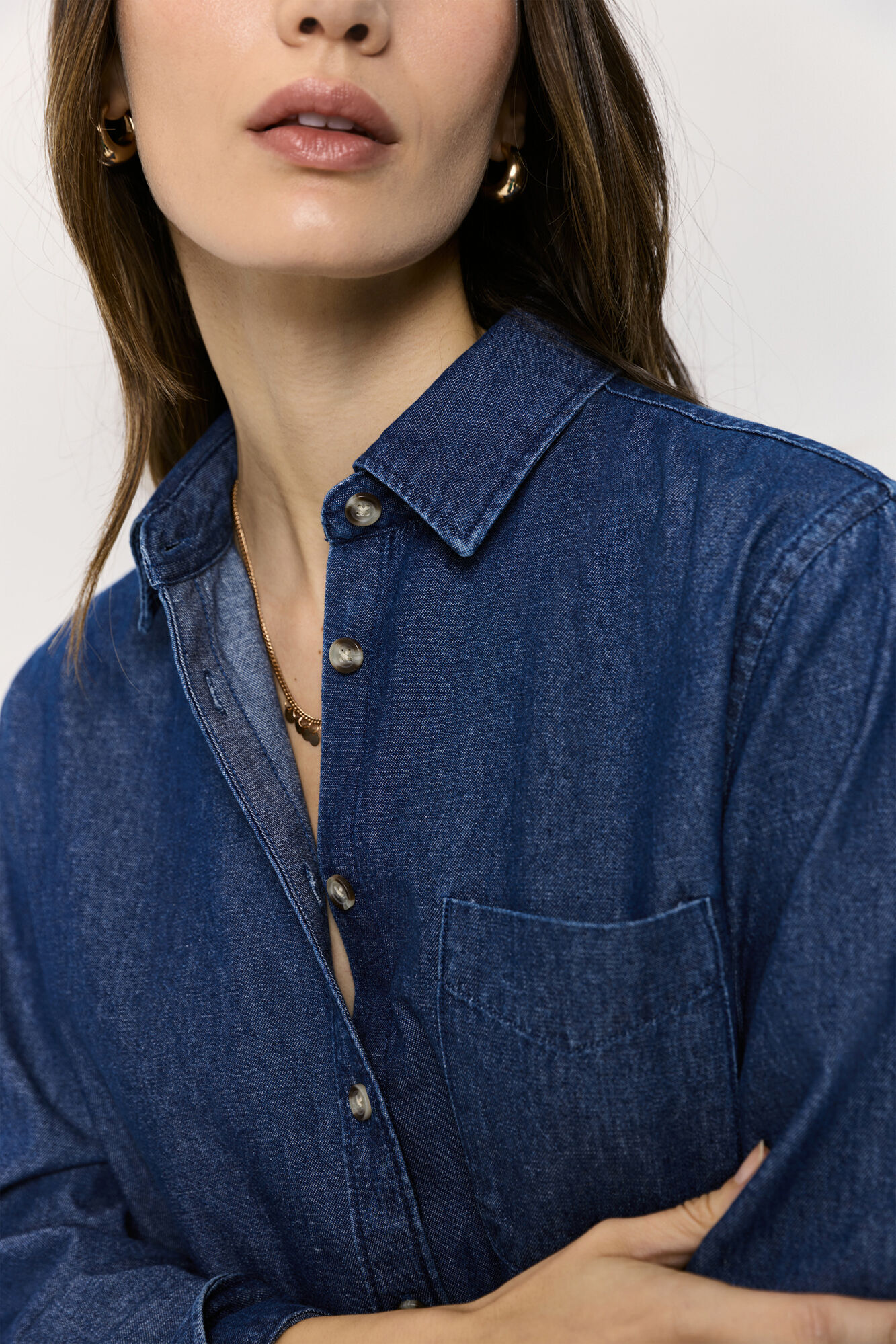Milano Camisa de denim Azul