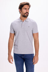 Milano Polo básico de piqué Gris Claro