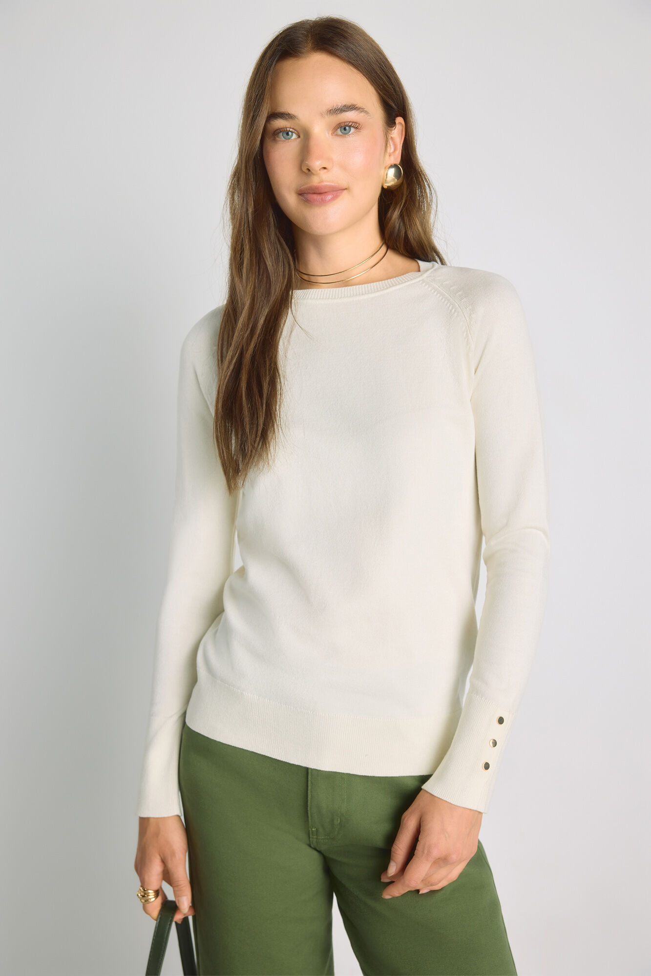 Milano Su&eacute;ter cuello redondo Beige