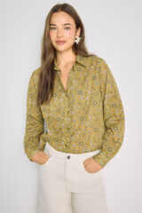 Milano Camisa estampada Dorado/ Mostaza