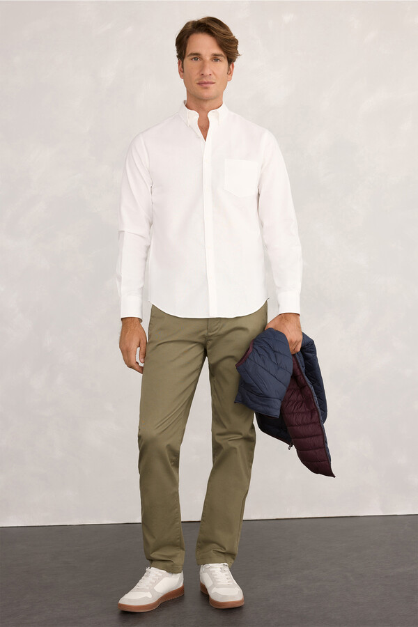 Milano Camisa deportiva Oxford Blanco