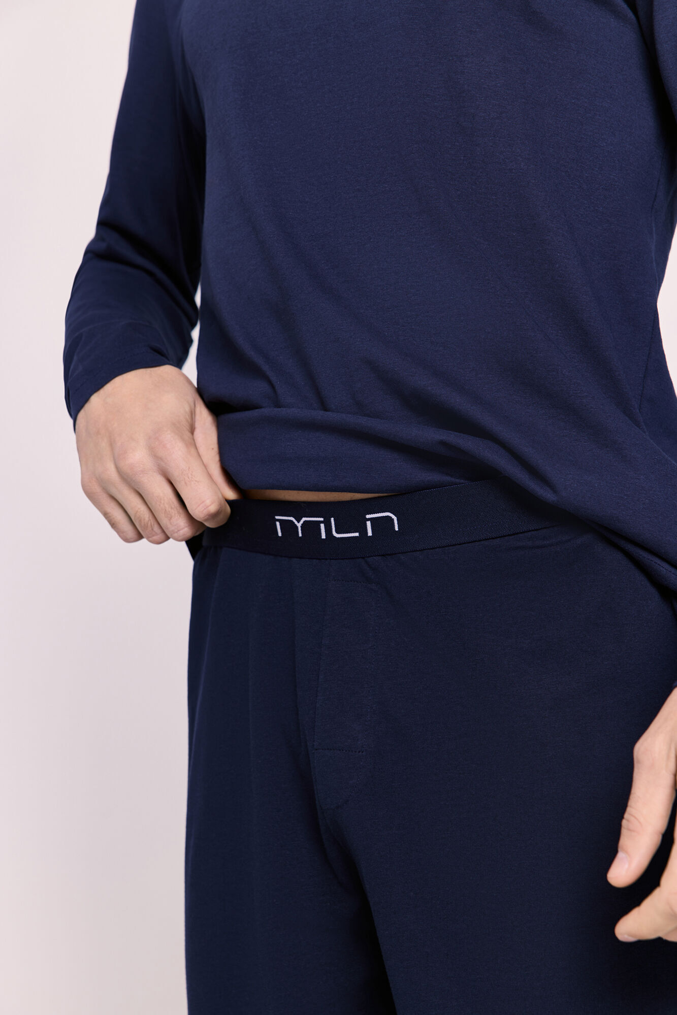 Milano Pijama con letras Navy