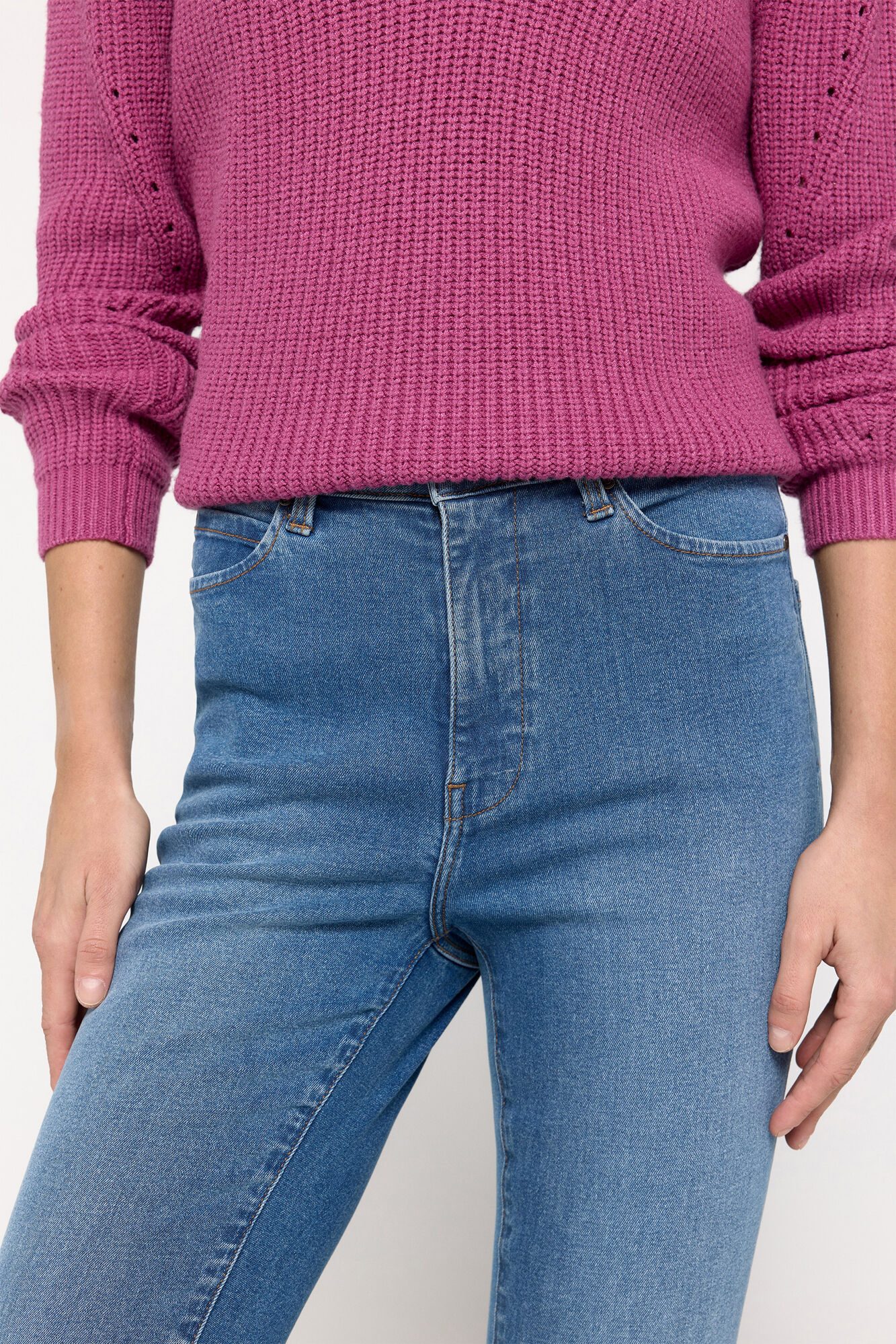 Milano Pantal&oacute;n denim flare Azul Oscuro