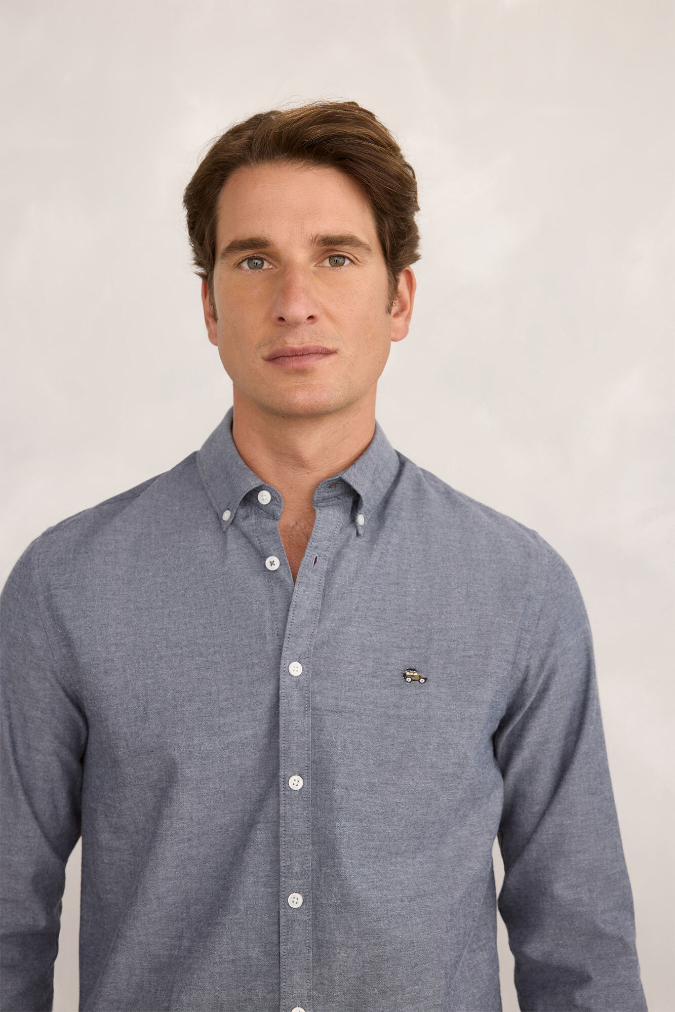 Milano Camisa deportiva con estampado Oxford Navy