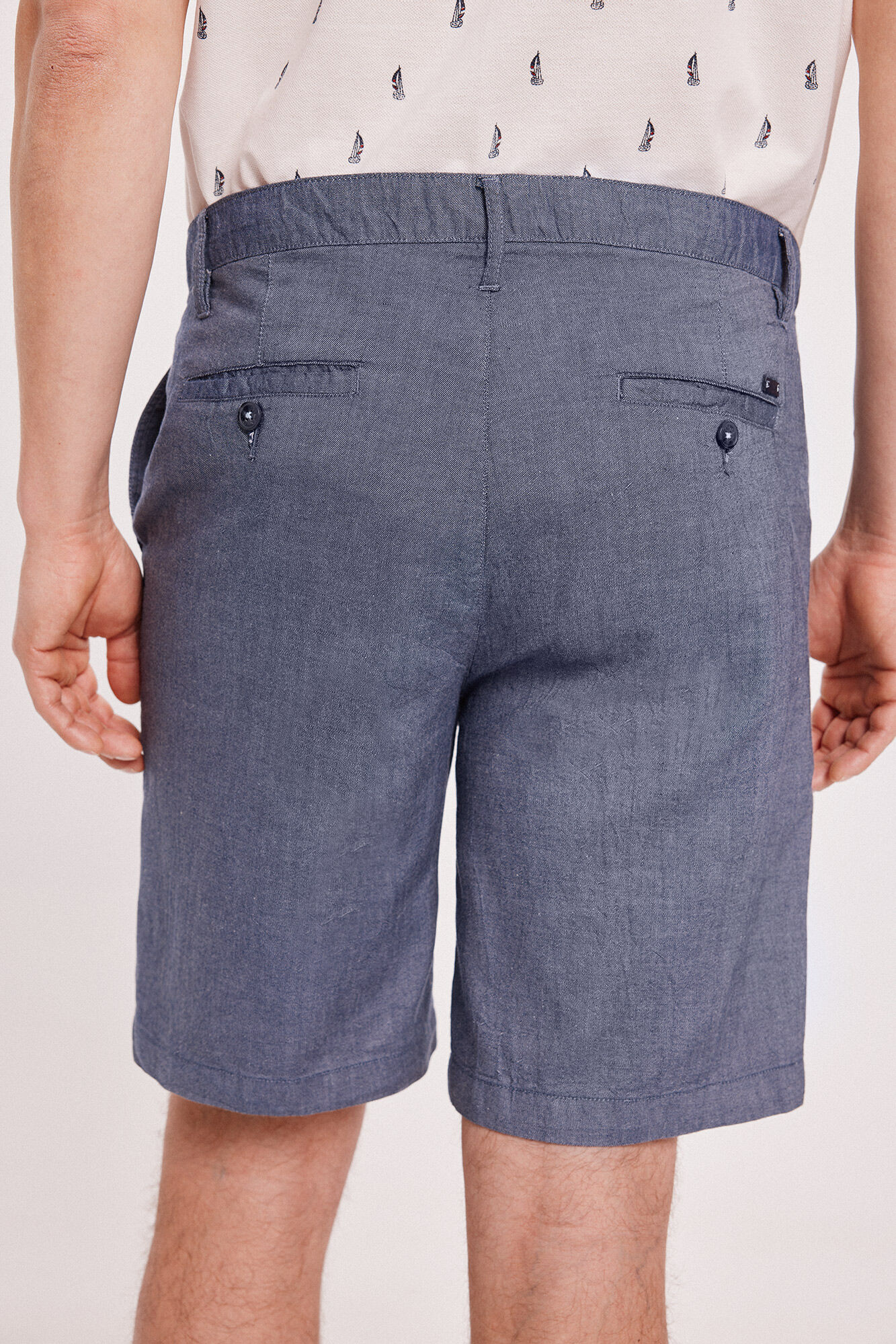 Milano Bermuda Oxford Algod&oacute;n Navy