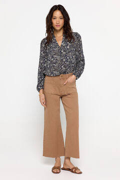 Fifty Outlet Blusa Estampada Plumetí Azul