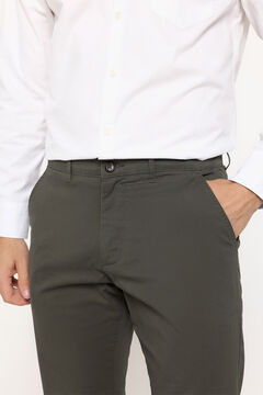 Fifty Outlet Pantalón chino básico Kaki Oscuro