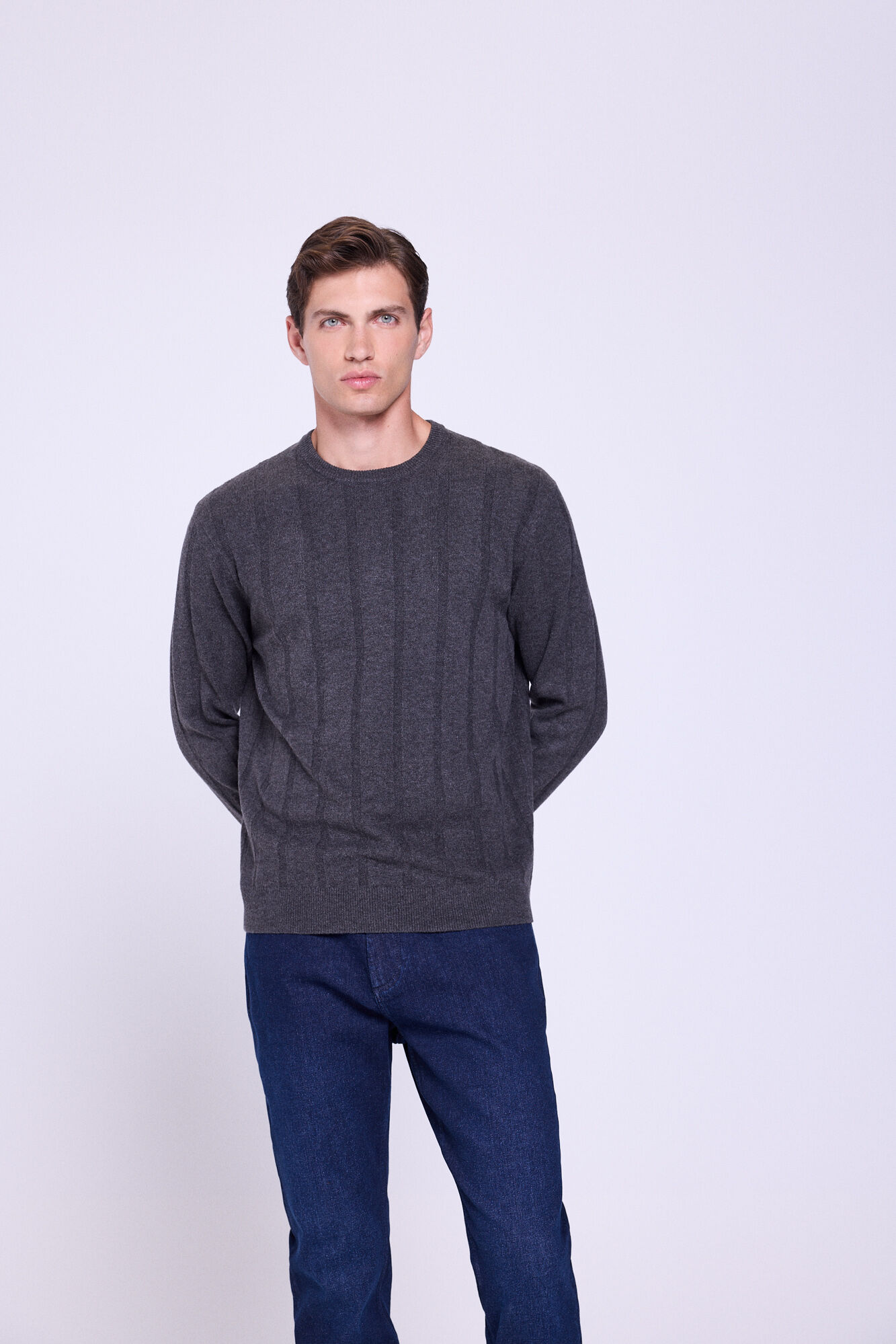 Milano Jersey b&aacute;sico de cuello redondo 