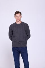 Milano Jersey básico de cuello redondo Gris Oscuro