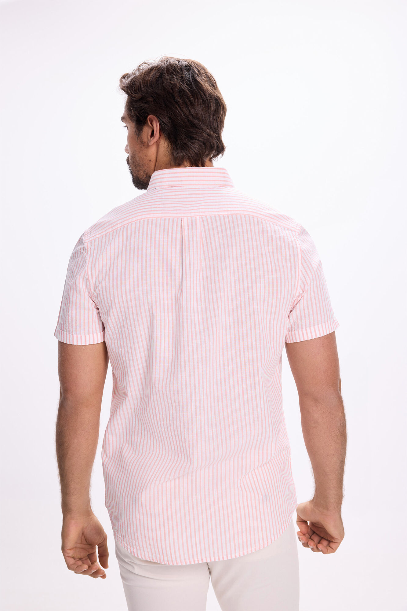 Milano Camisa de rayas rayas Rosa
