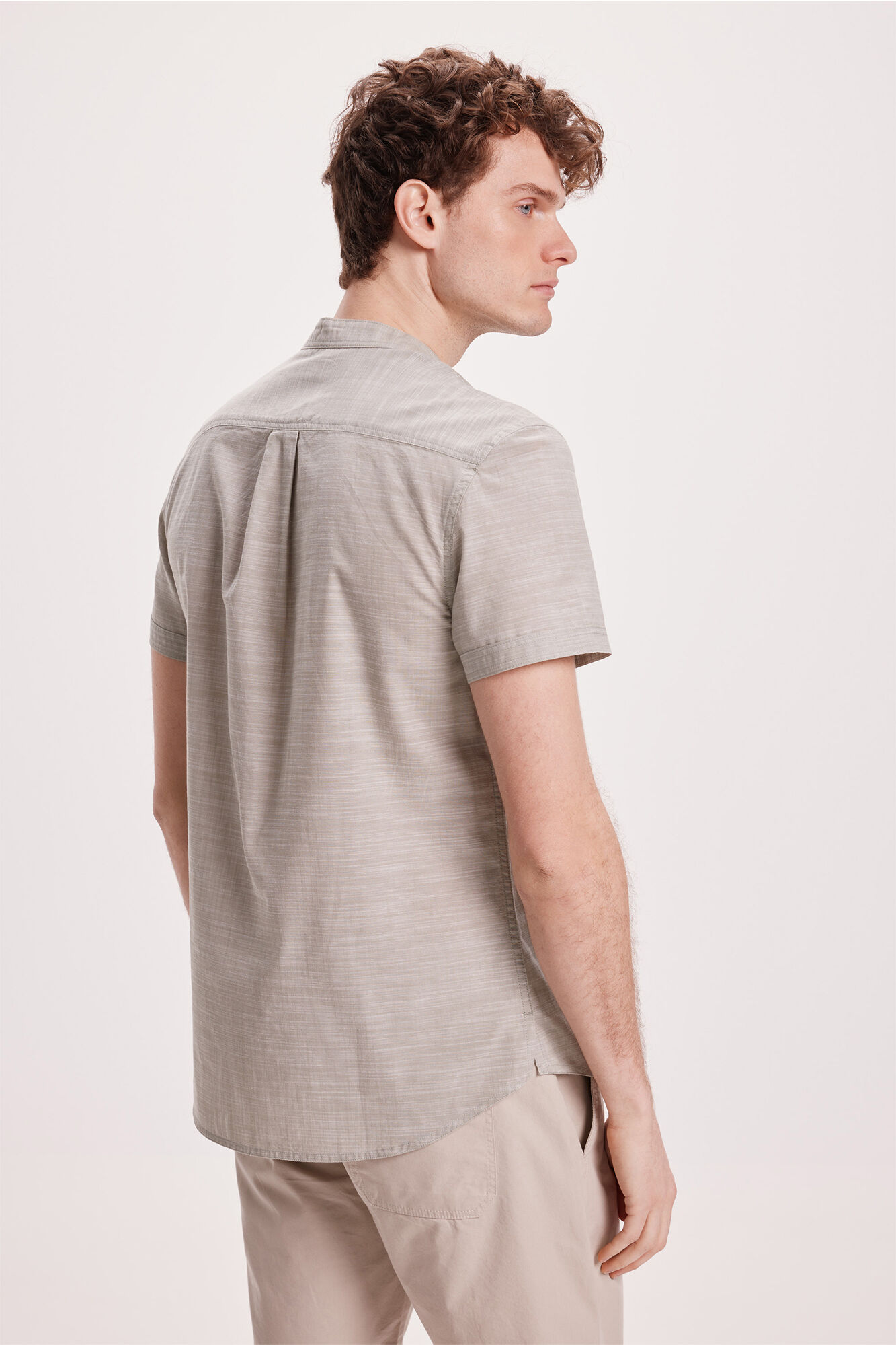 Milano Camisa Slub Kaki