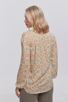 Fifty Outlet Blusa plumeti estampada. Verde