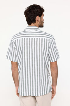 Fifty Outlet Camisa solapa rayas Verde