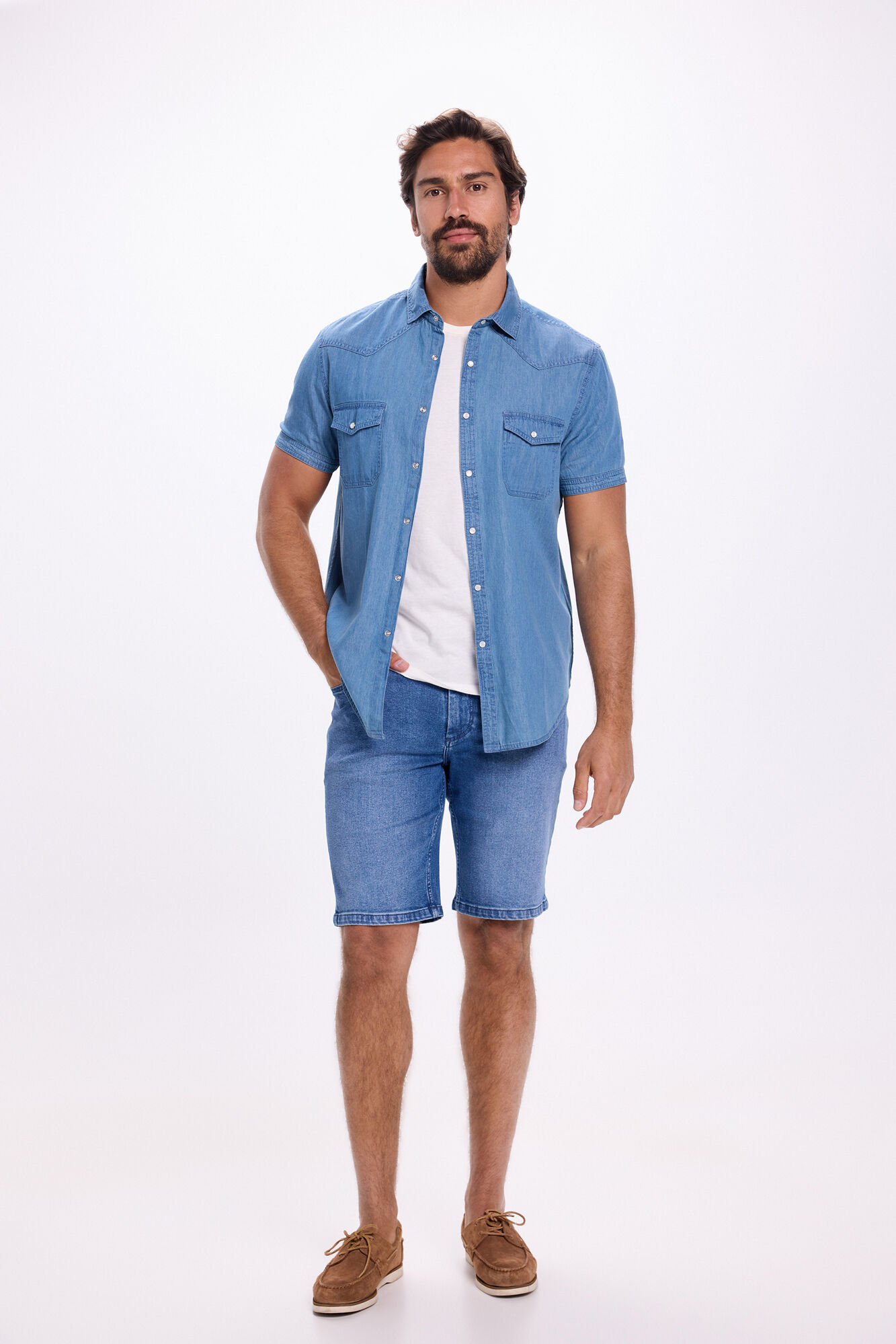 Milano Camisa deportiva denim Azul