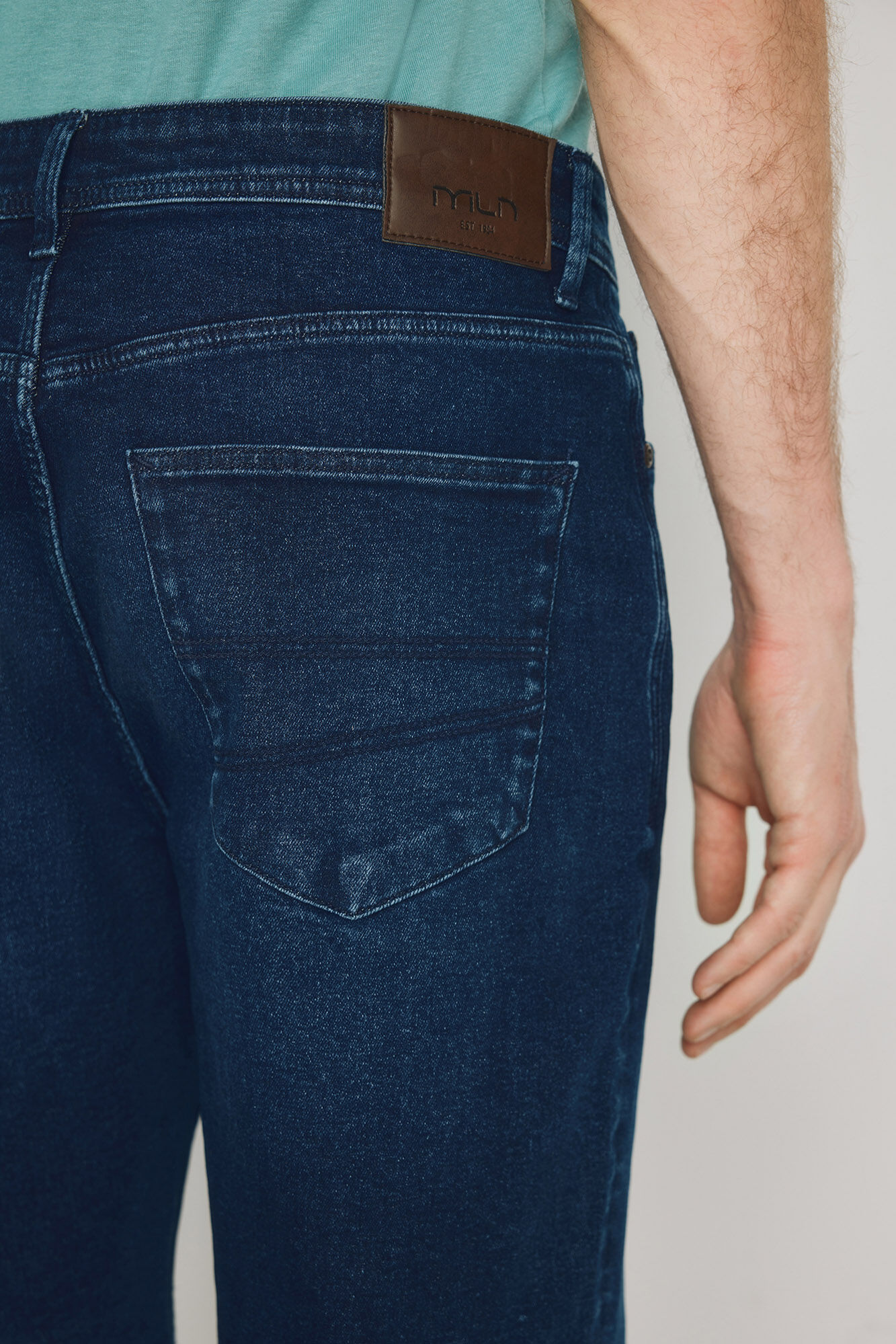 Milano Bermuda de mezclilla regular fit Azul