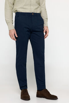 Fifty Outlet Pantalón Chino Liso Navy