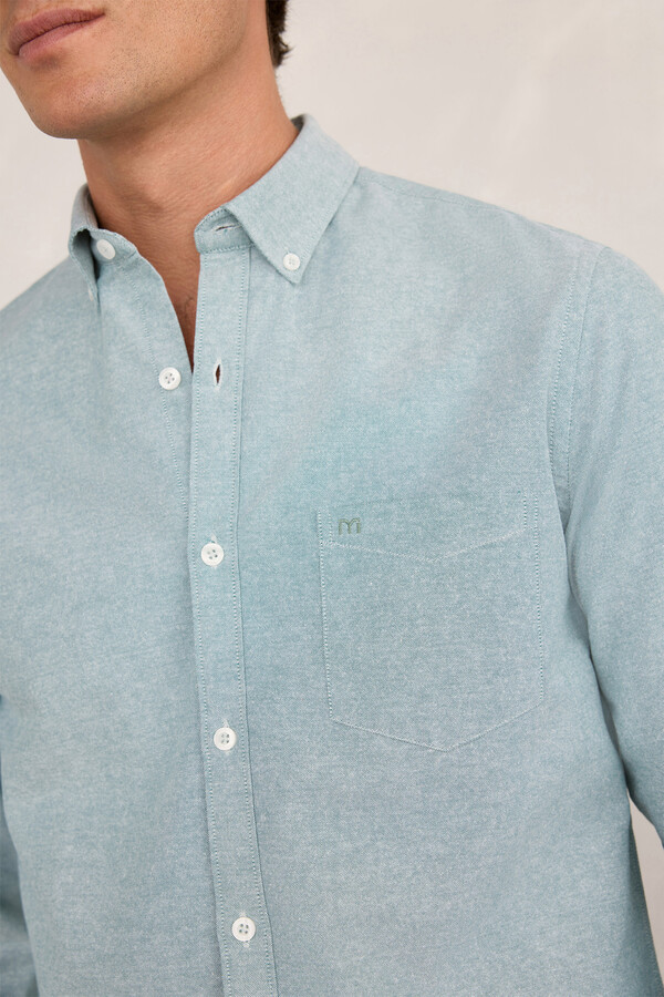 Milano Camisa deportiva Oxford Azul turquesa