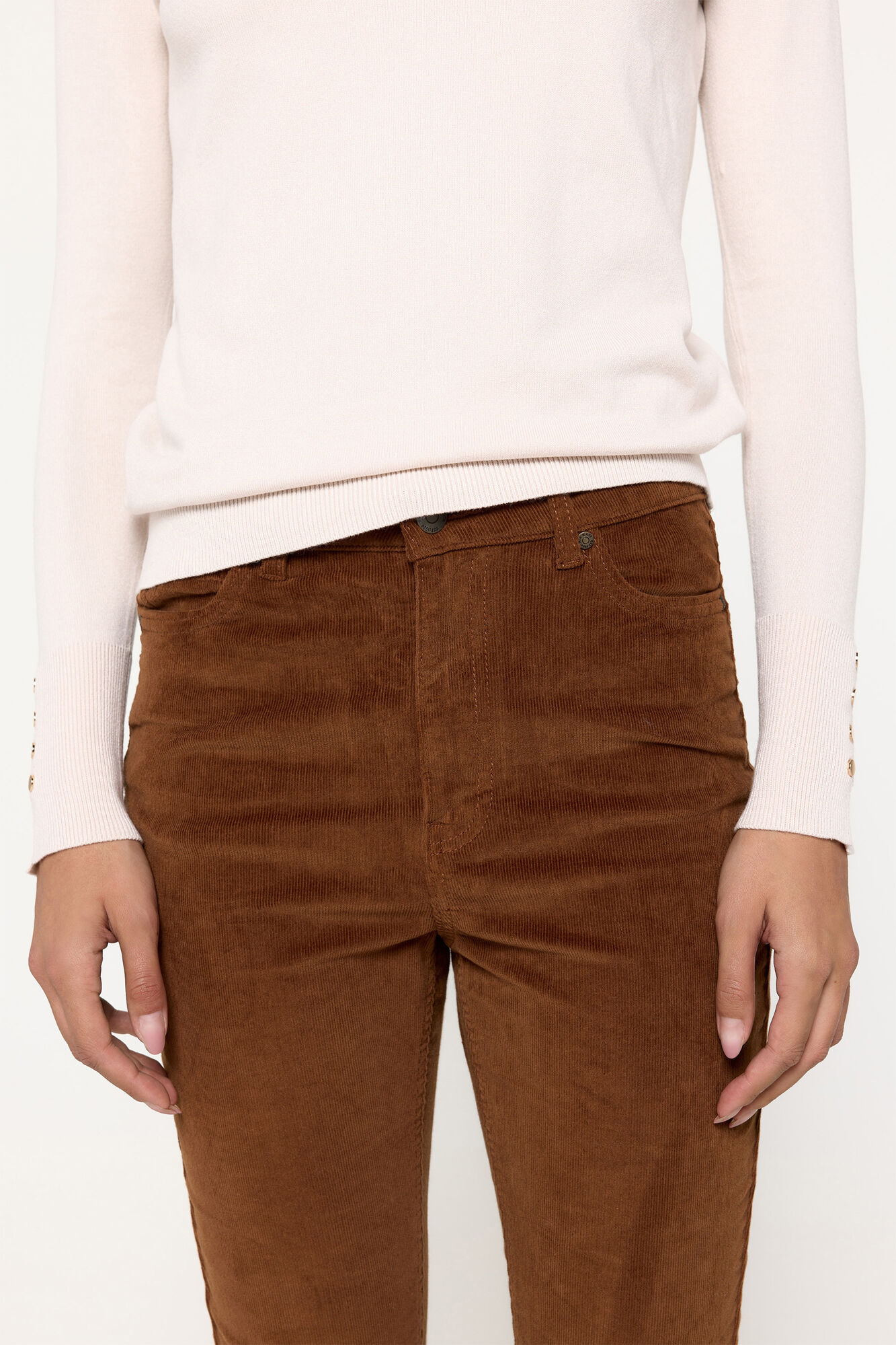 Milano Pantal&oacute;n flare pana Tostado