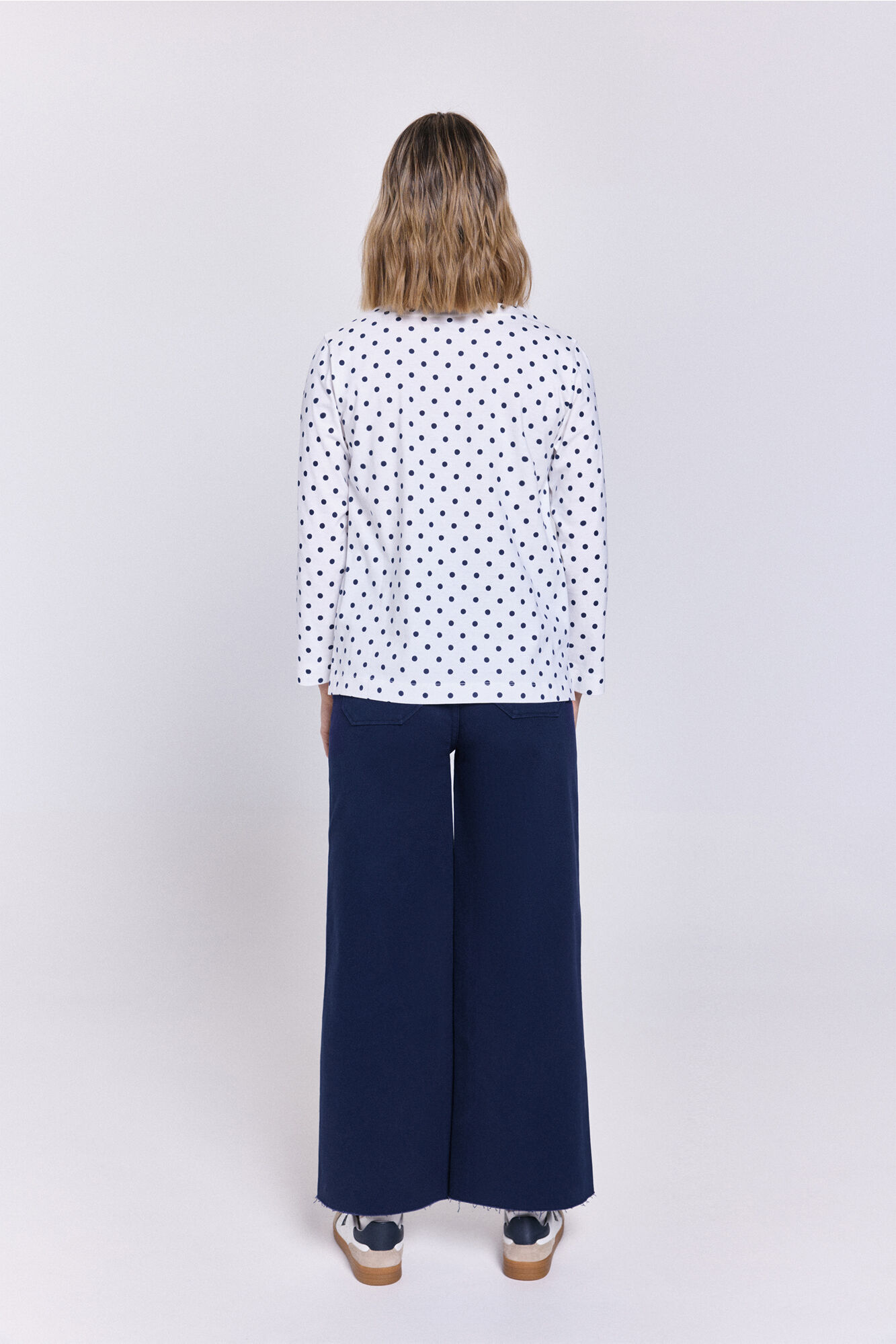 Milano Playera de algod&oacute;n con mangas francesas natural