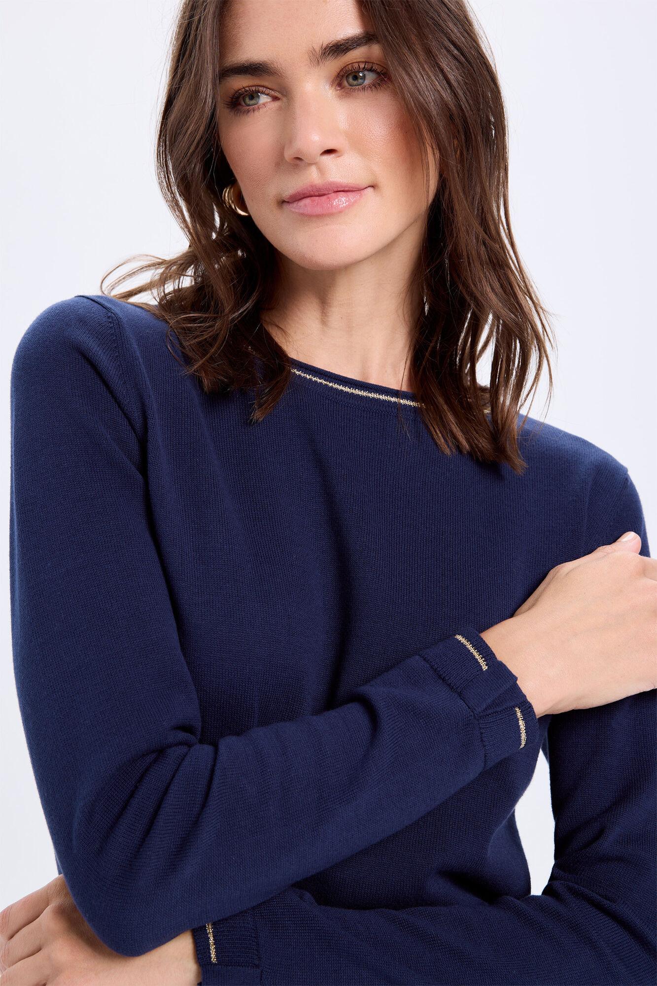 Milano Jersey de algod&oacute;n con detalle de lurex