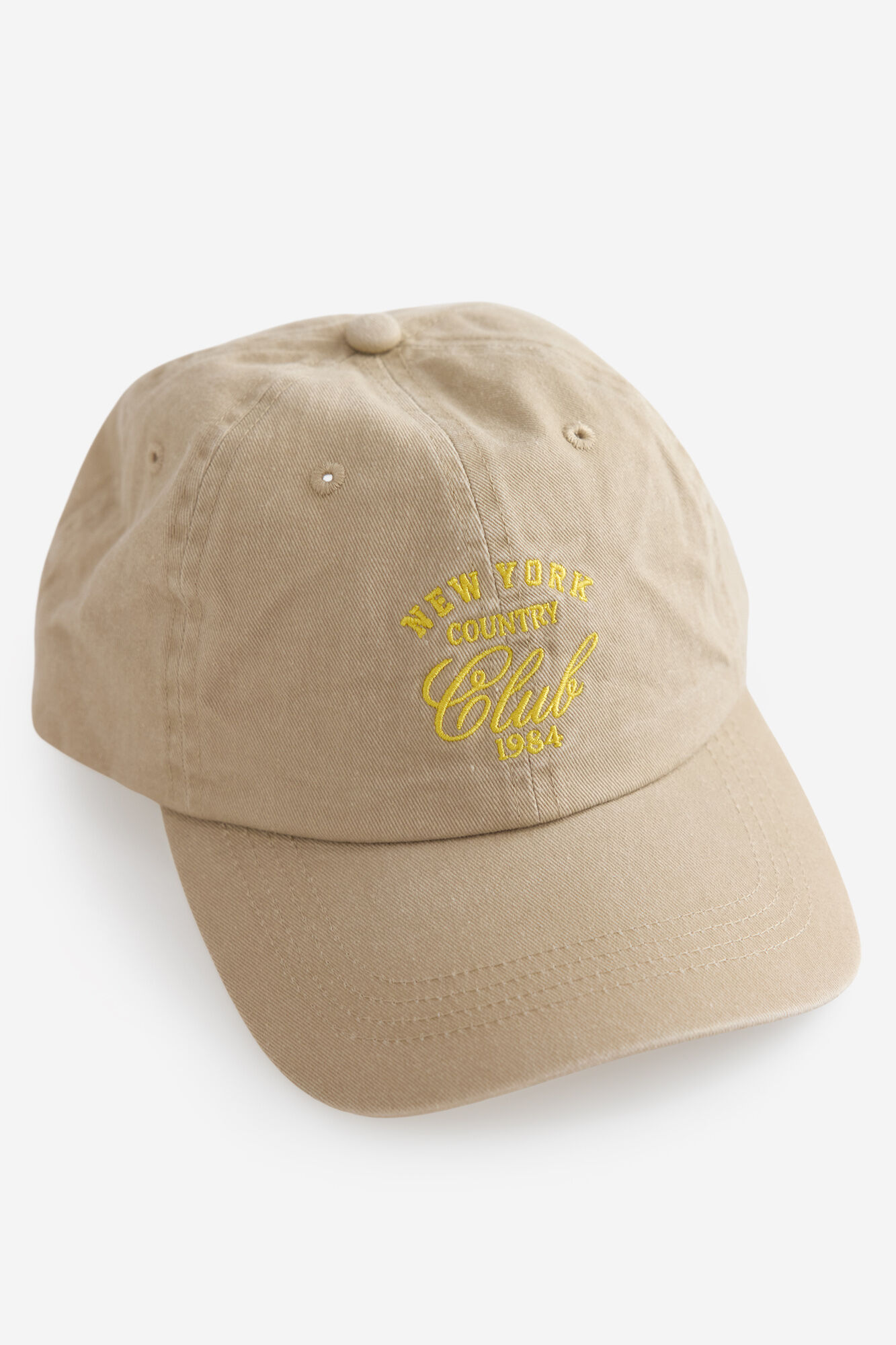 Milano Gorra de visera textil Beige