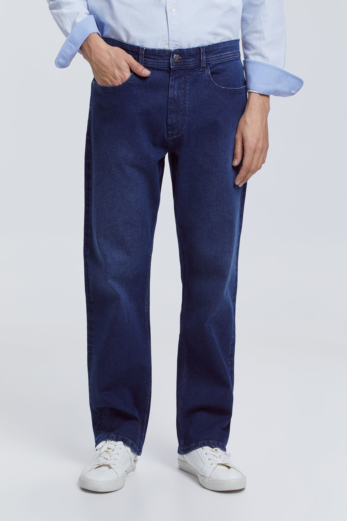 Milano Pantal&oacute;n Denim Relaxed Azul