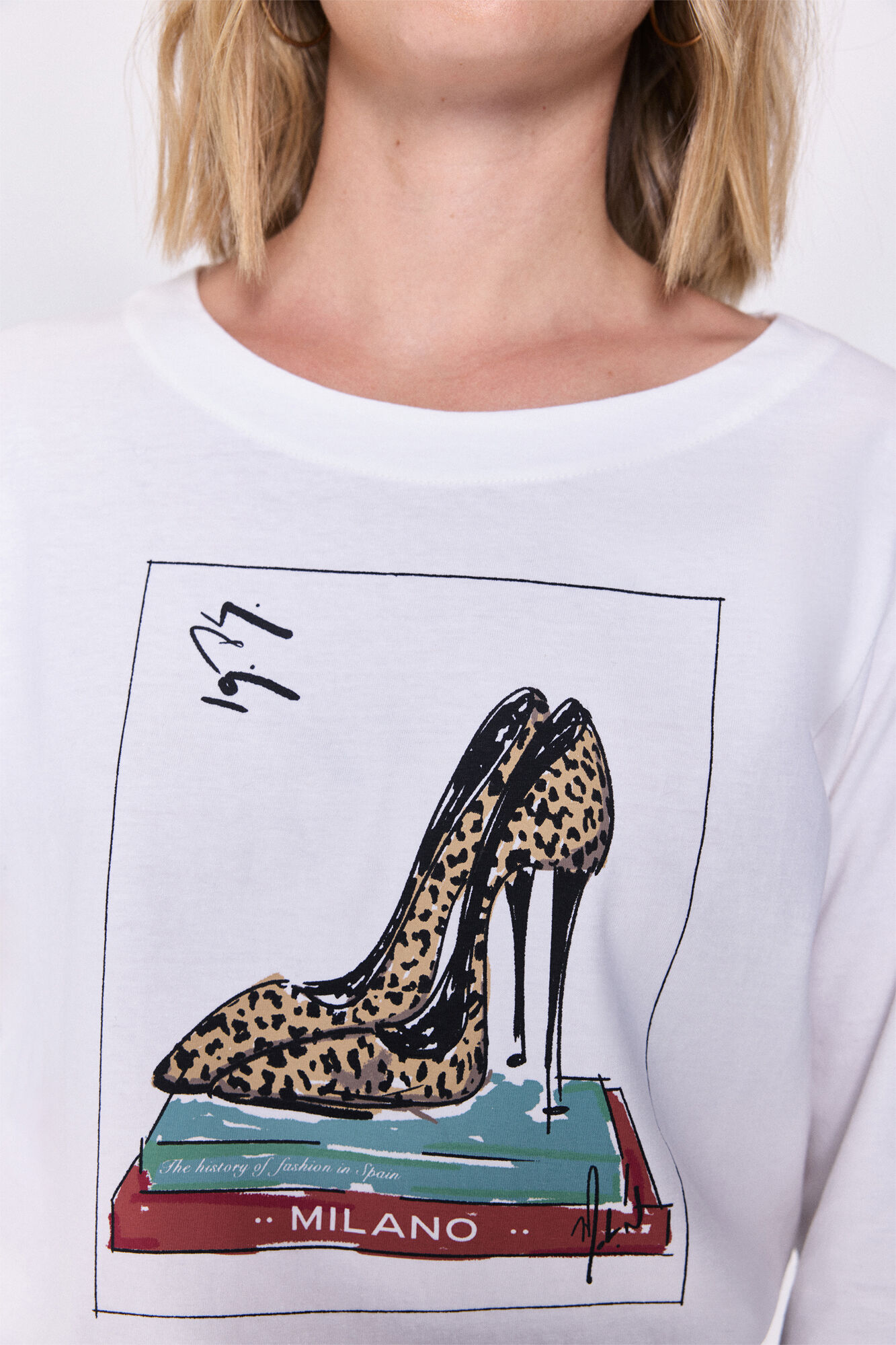 Milano Playera de algod&oacute;n con mangas francesas